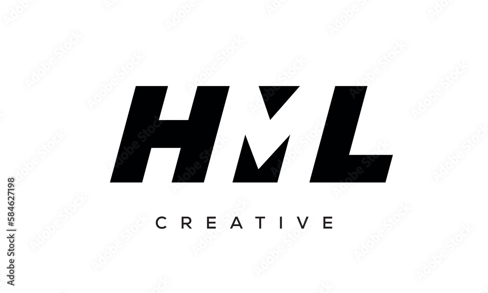 HML letters negative space logo design. creative typography monogram vector HML letters negative space logo design. creative typography monogram vector