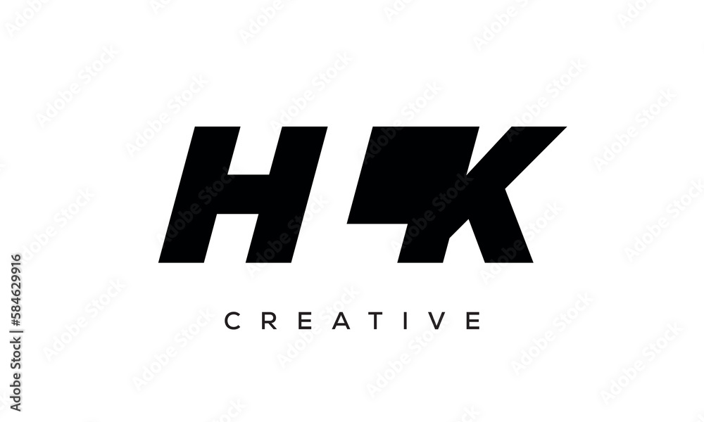 HLK letters negative space logo design. creative typography monogram vector HLK letters negative space logo design. creative typography monogram vector