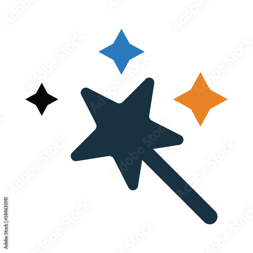 magic stick  magician stick  star stick icon