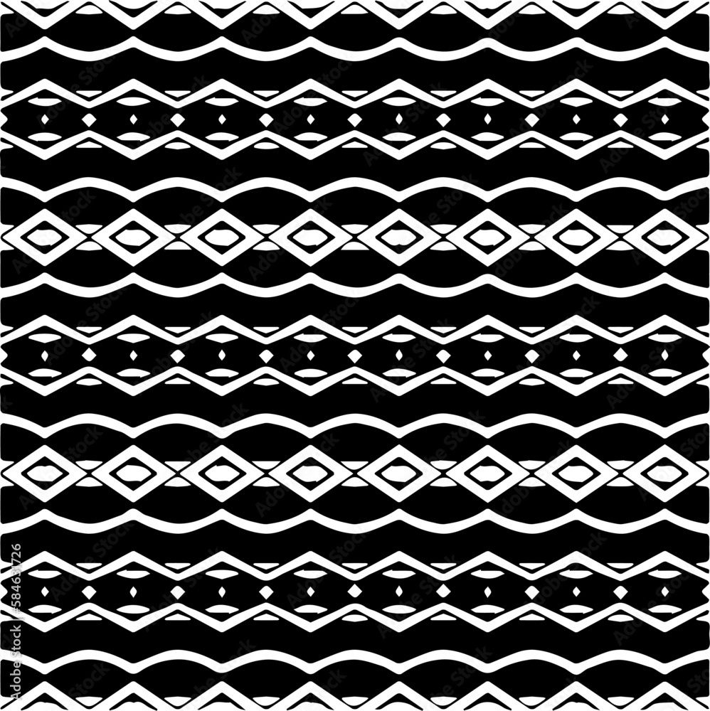 Vector geometric seamless pattern. Minimal ornamental background with abstract shapes. Black and white texture. Simple abstract ornament background. Dark repeat design for decor, fabric, cloth. Vector geometric seamless pattern. Minimal ornamental background with abstract shapes. Black and white texture. Simple abstract ornament background. Dark repeat design for decor, fabric, cloth.