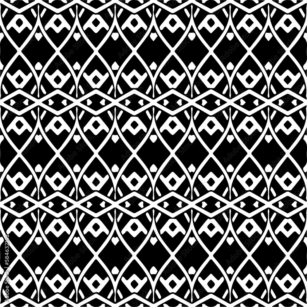 Vector geometric seamless pattern. Minimal ornamental background with abstract shapes. Black and white texture. Simple abstract ornament background. Dark repeat design for decor, fabric, cloth. Vector geometric seamless pattern. Minimal ornamental background with abstract shapes. Black and white texture. Simple abstract ornament background. Dark repeat design for decor, fabric, cloth.