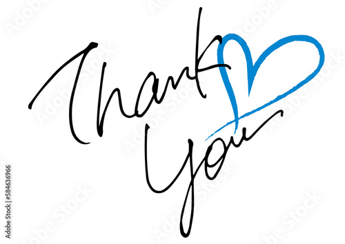 Thank You,hand lettering,black ink,heart