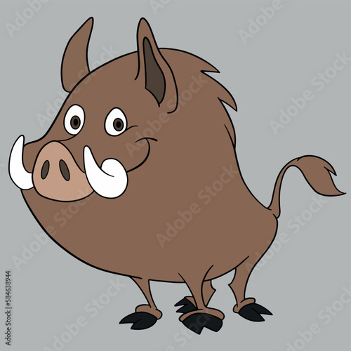 Illustration of wild boar vector