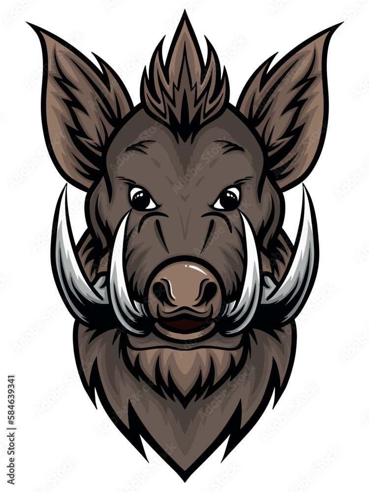 Illustration of wild boar vector