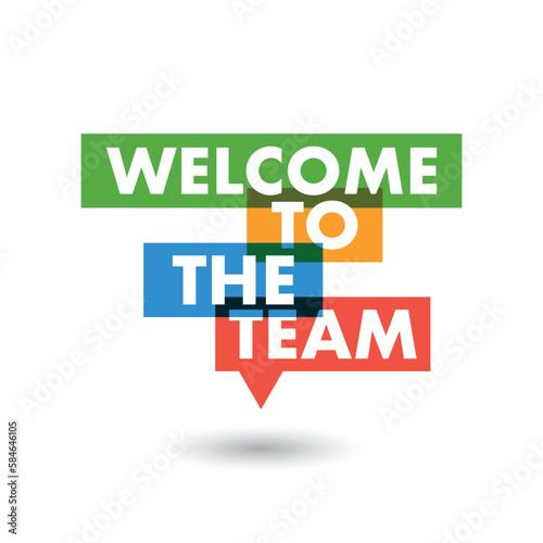 Welcome to the team icon in flat style. Hire worker vector illustration on isolated background. Teamwork sign business concept.