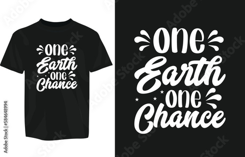 Earth day typography design template for tshirts, mugs, stickers etc. Earth day typography tshirt