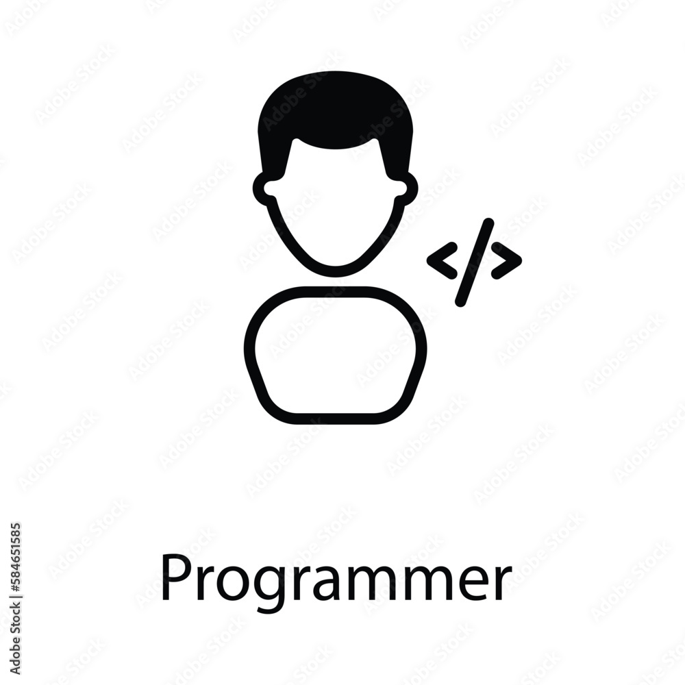 Programmer icon design stock illustration Programmer icon design stock illustration
