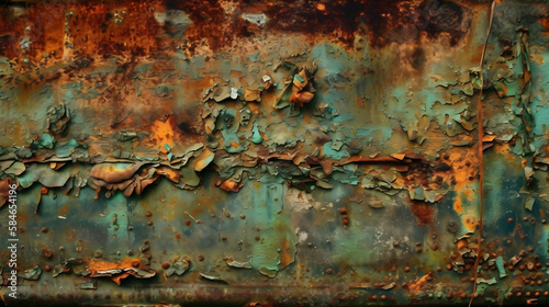 rusty metal background,textures green rusted metal surface, Ai generated 