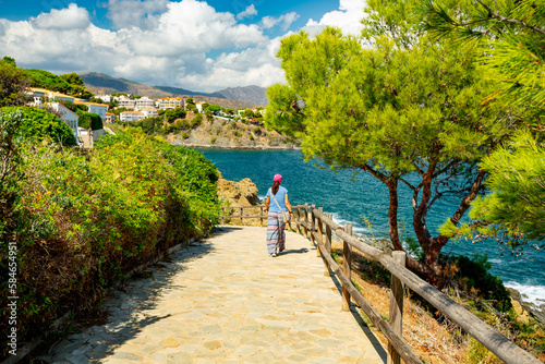 Llanca to El port de la Selva trail on the Mediterranean shore of Catalonia, Spain	