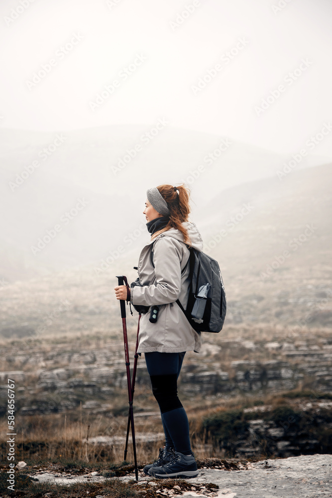 Women Hiking in Mountains