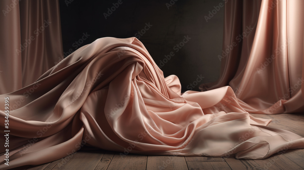 pink silk fabric texture. Satin Background