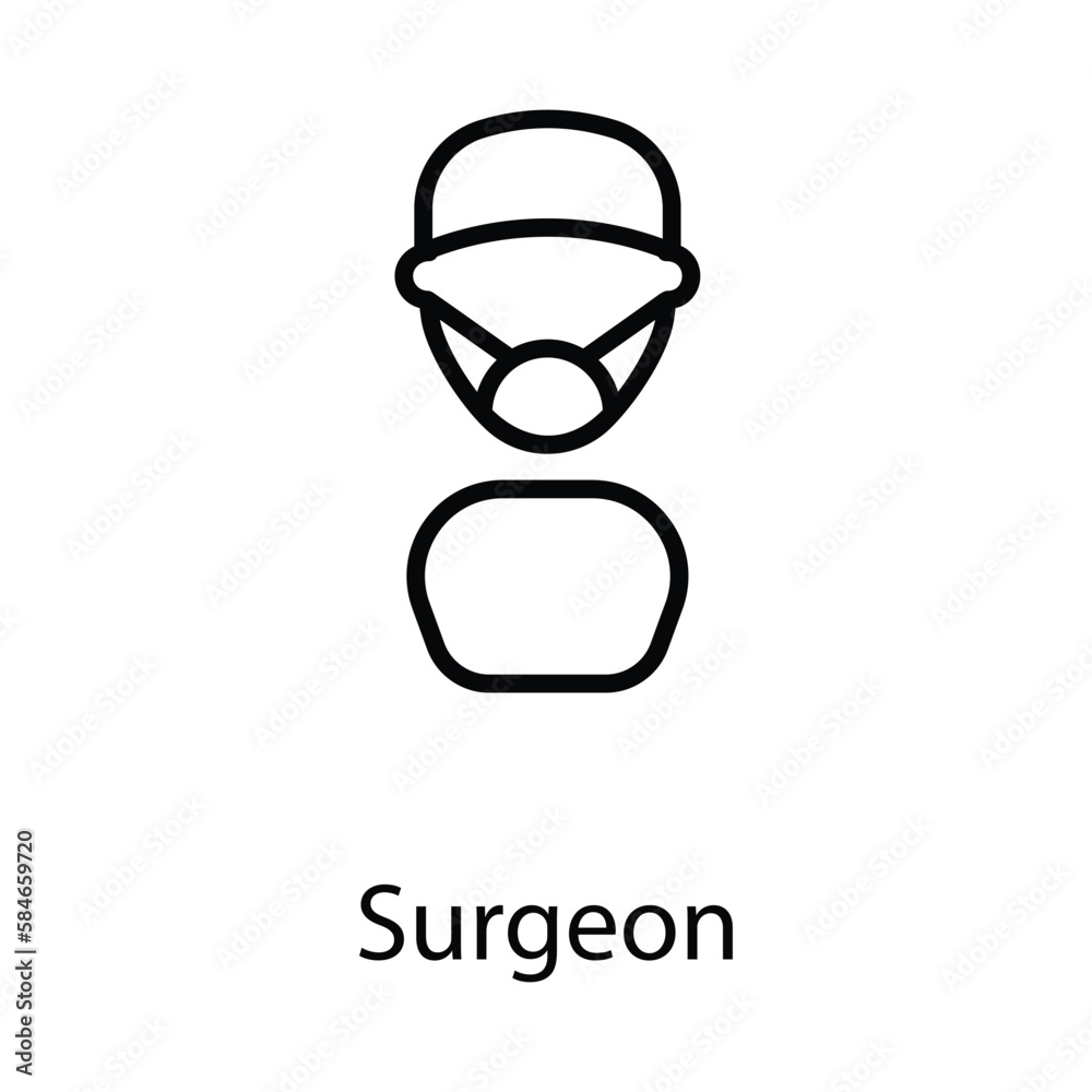 Surgeon icon design stock illustration Surgeon icon design stock illustration