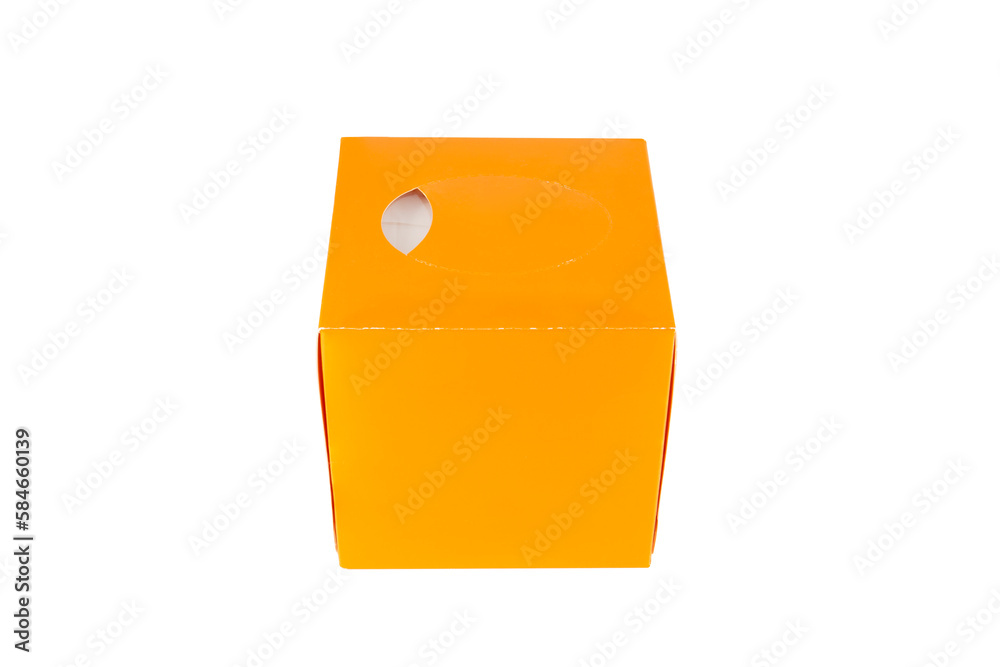 Fototapeta premium Square Tissues Box Isolated on White Background