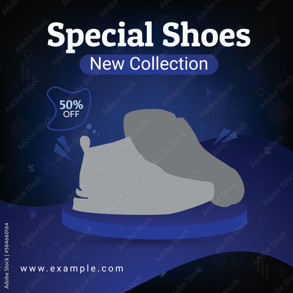 Online fashion social media post template stock vector adobe stock