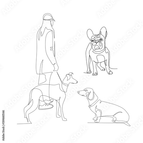 Dogs vector illustration