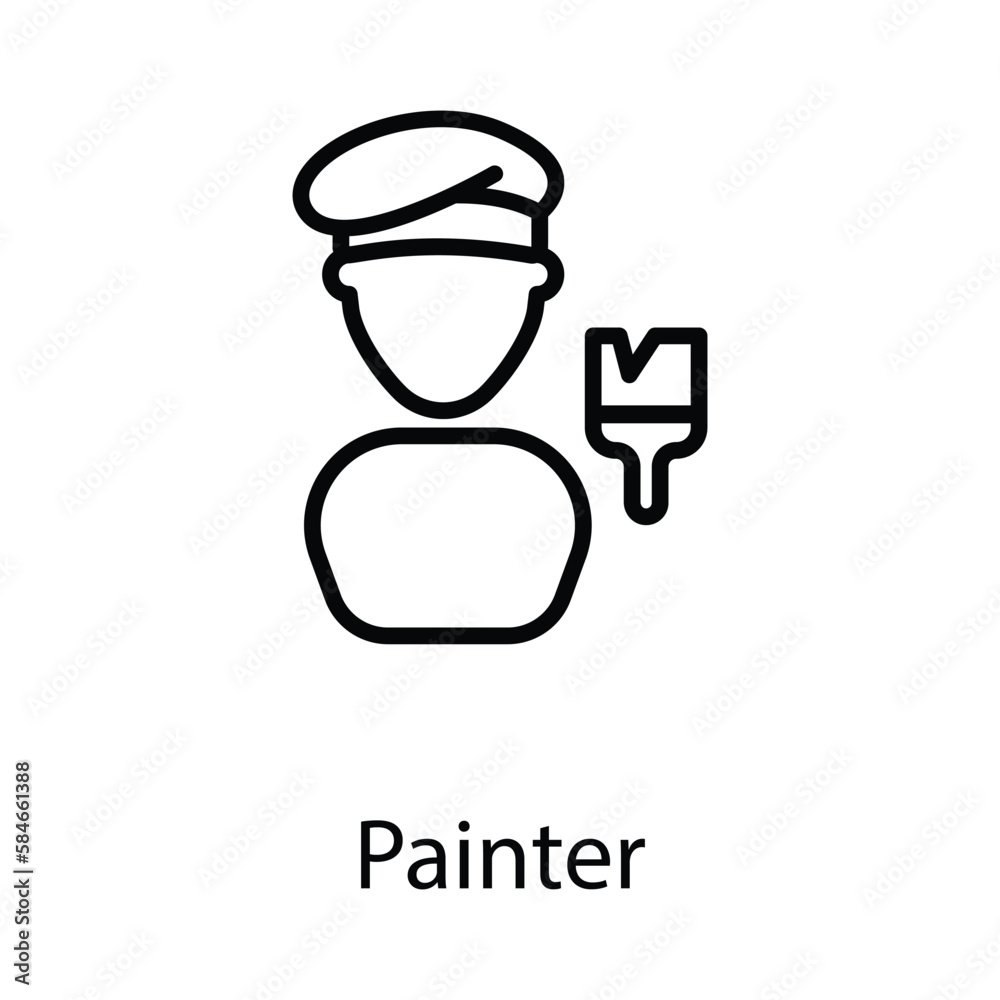 Painter icon design stock illustration
