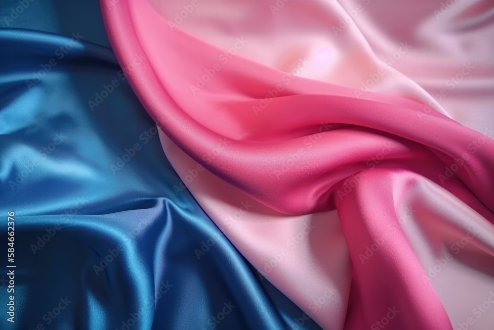 Silk texture elegant background and wallpaper. pink and blue color (ai generated) Silk texture elegant background and wallpaper. pink and blue color (ai generated)