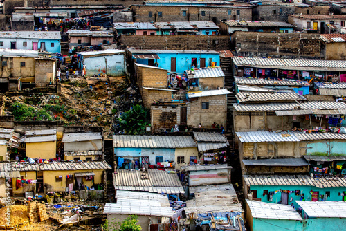 Slums in Abidjan, Ivory Coast.