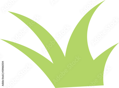 illustration of grass small bush hand drawing green