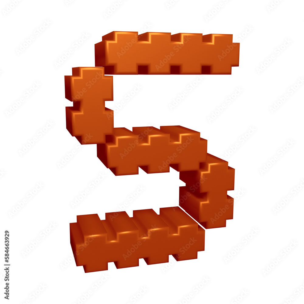 Brown alphabet letter s in 3d rendering with modern style Brown alphabet letter s in 3d rendering with modern style