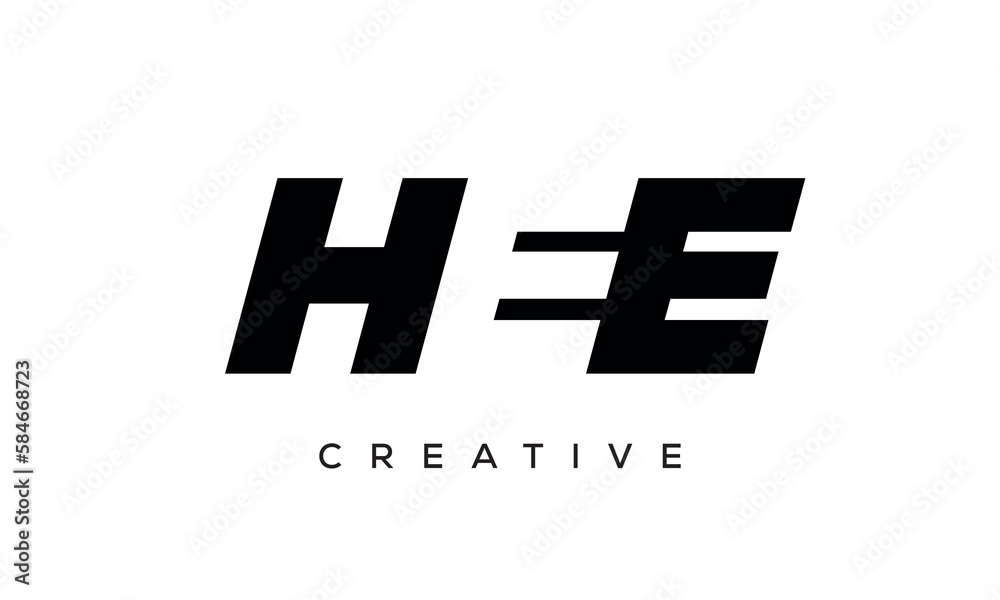 HEE letters negative space logo design. creative typography monogram vector HEE letters negative space logo design. creative typography monogram vector