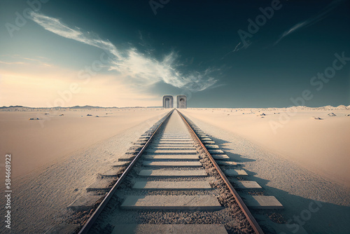 AI generates illustrations railway