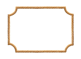 Rope in frame shape on white background