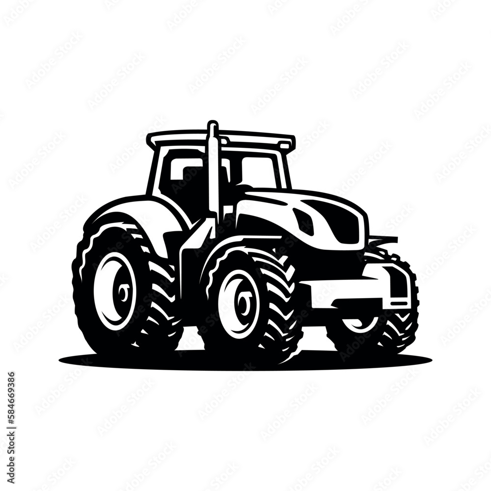 silhouette tractor illustration vector silhouette tractor illustration vector