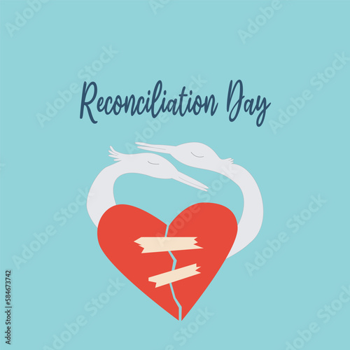 Vector banner card of Reconciliation national day