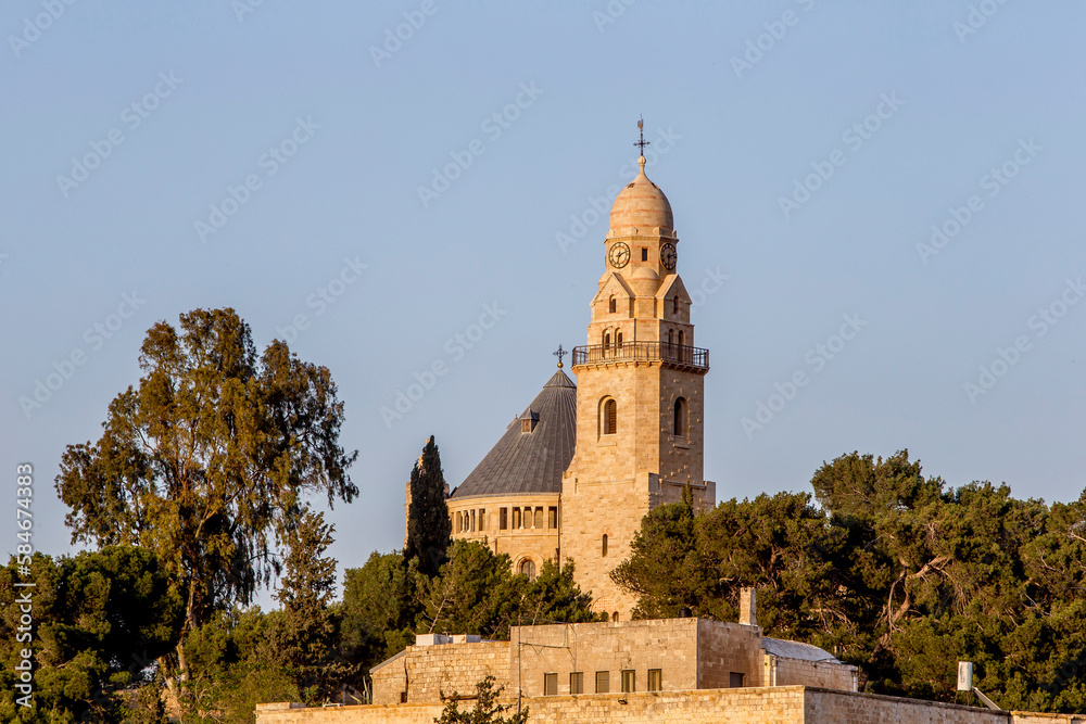 Jerusalem, Dormition abbey on mount Zion, Israel.