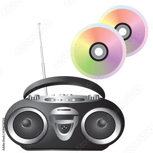 Tape recorder and discs