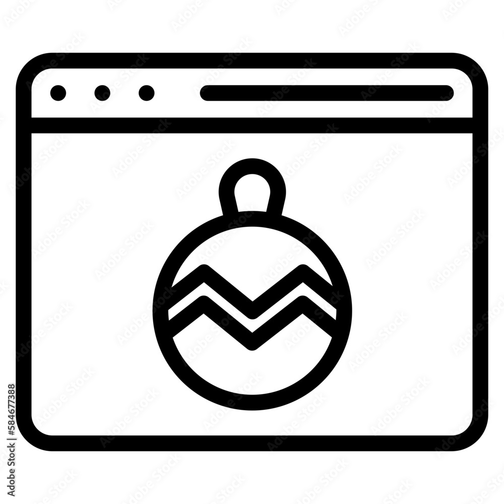 Obraz premium Christmas ball line 