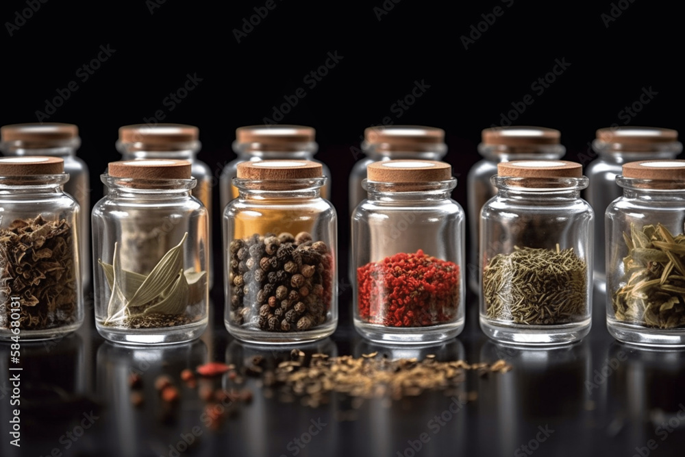 spices in glass bottles generative ai spices in glass bottles generative ai