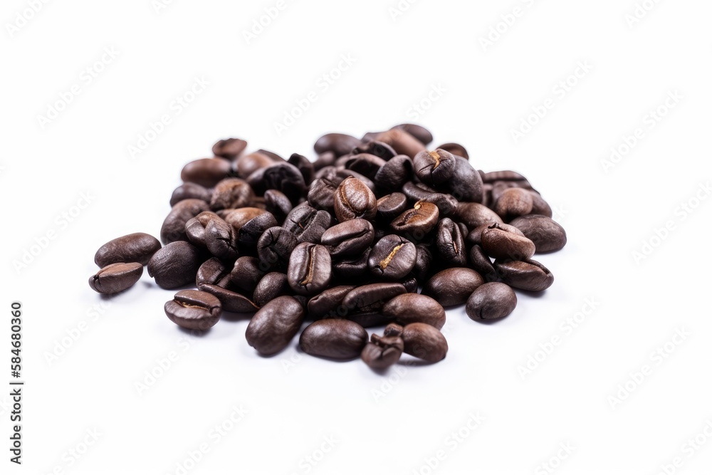 java beans. on a white background, alone. Generative AI java beans. on a white background, alone. Generative AI
