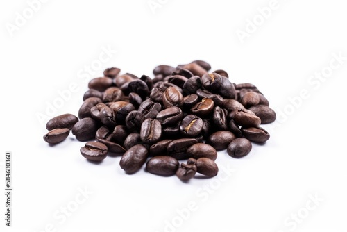 java beans. on a white background  alone. Generative AI