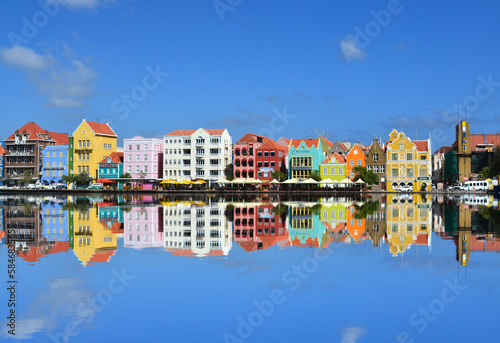 the beautiful city of willemstad on the island of curacao in the dutch caribbean