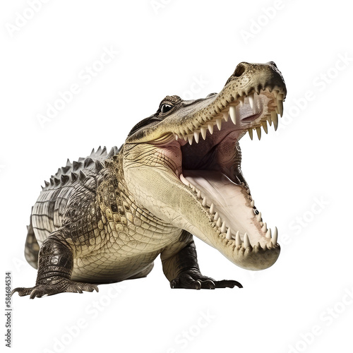 crocodile isolated on white background © Panaphat