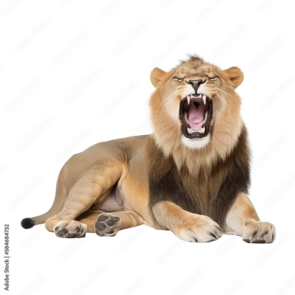 Obraz premium lion isolated on background