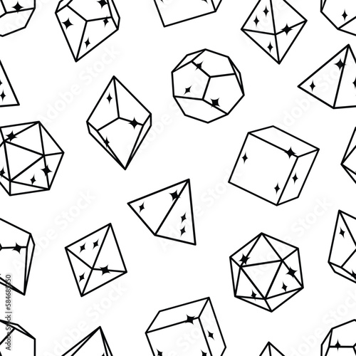 Seamless pattern of dice for board games.