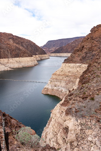 Dramatic image of the high water mark at Lake Mead