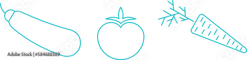 vegetables vector blue, vegetables set, набор овощной для салата и супов