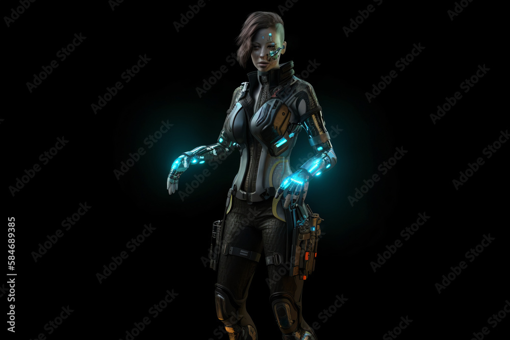 Naklejka premium Cyberpunk Avatar