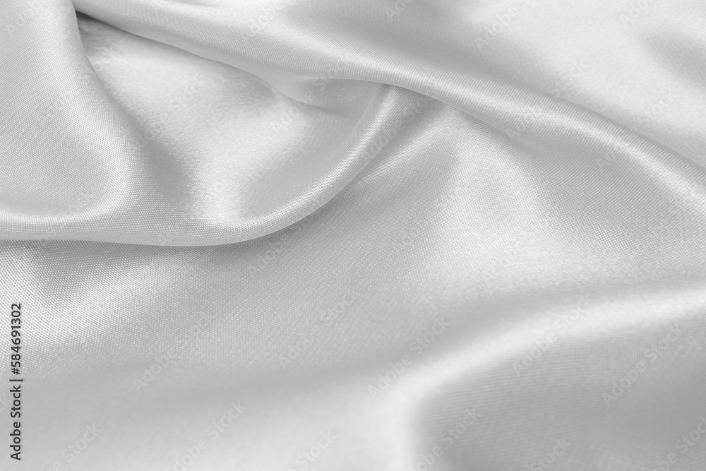 Light gray color fabric cloth polyester texture and textile background.