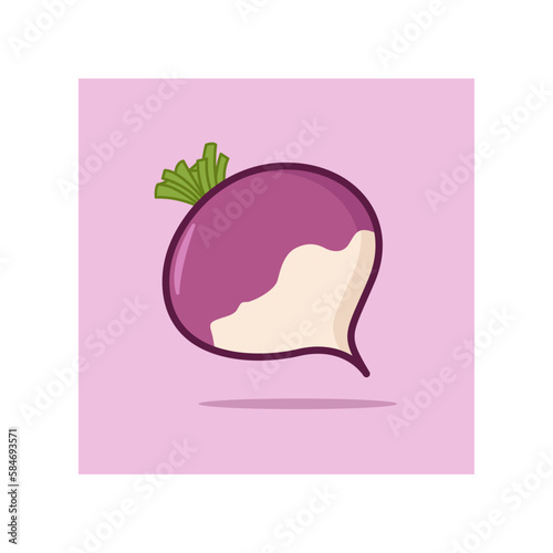 Vector Turnip vegetable illustration 