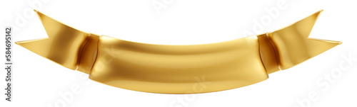3D gold ribbon