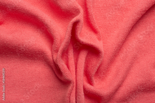 Fotografie Pink soft fabric shaped as female genital organs, vulva and labia, vagina concep