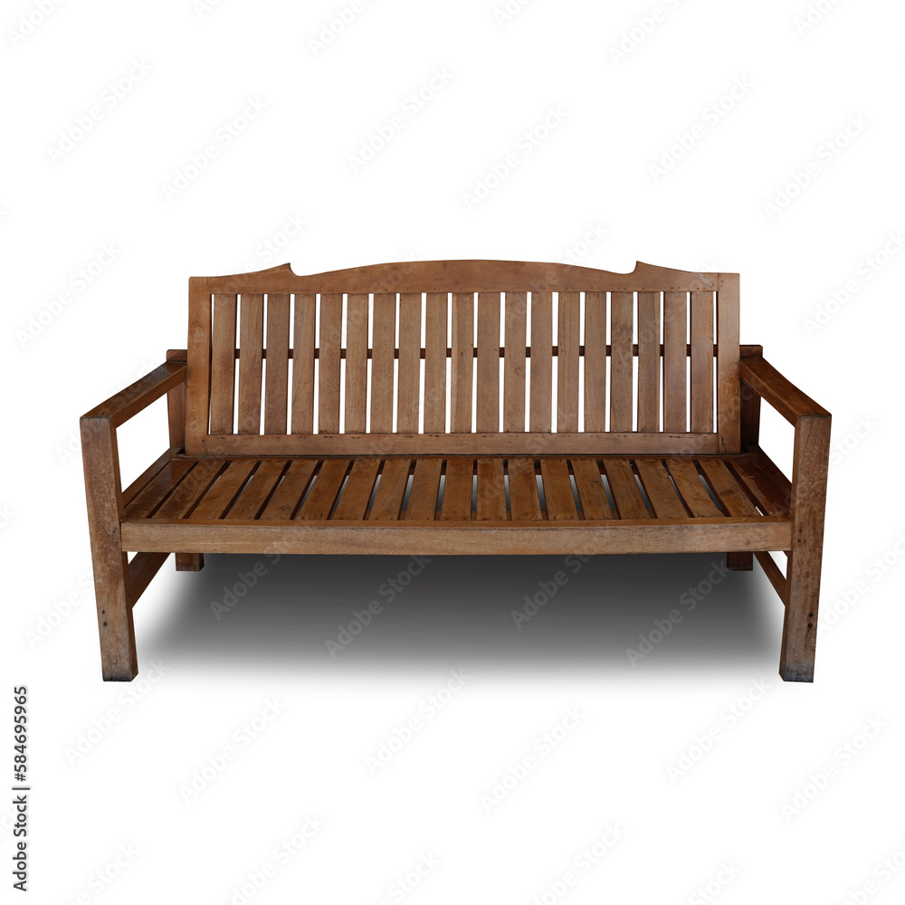 Old wooden bench isolated on white background. this has clipping path. Old wooden bench isolated on white background. this has clipping path.