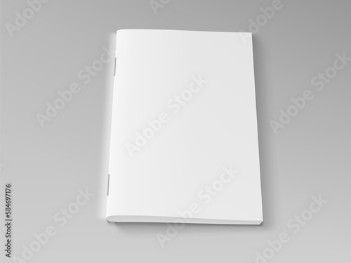 Magazine Or Brochure With Blank Cover On White