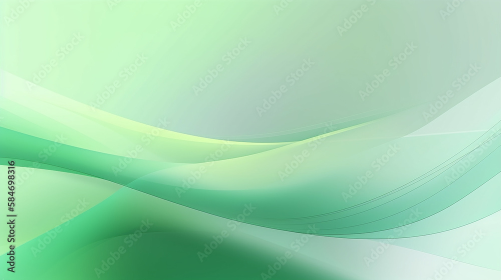 Obraz premium Abstract green gradient banner.Contemporary. Abstract graphic design banner background pattern. Generative ai.