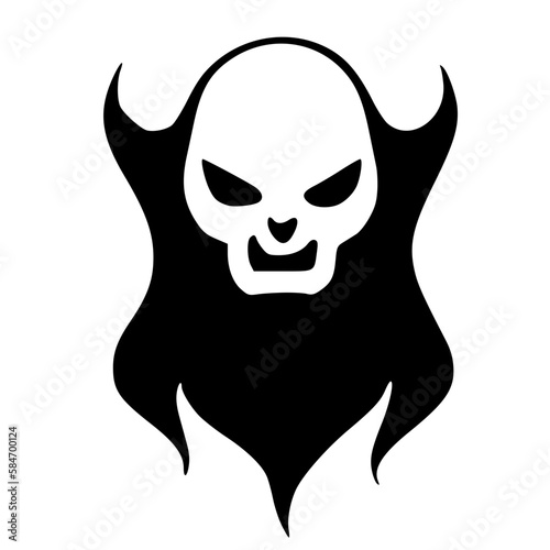 black and white of ghost icon